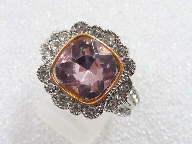 JAPANESE KIMONO / ANTIQUE COLORED STONE RING (SIZE 23)